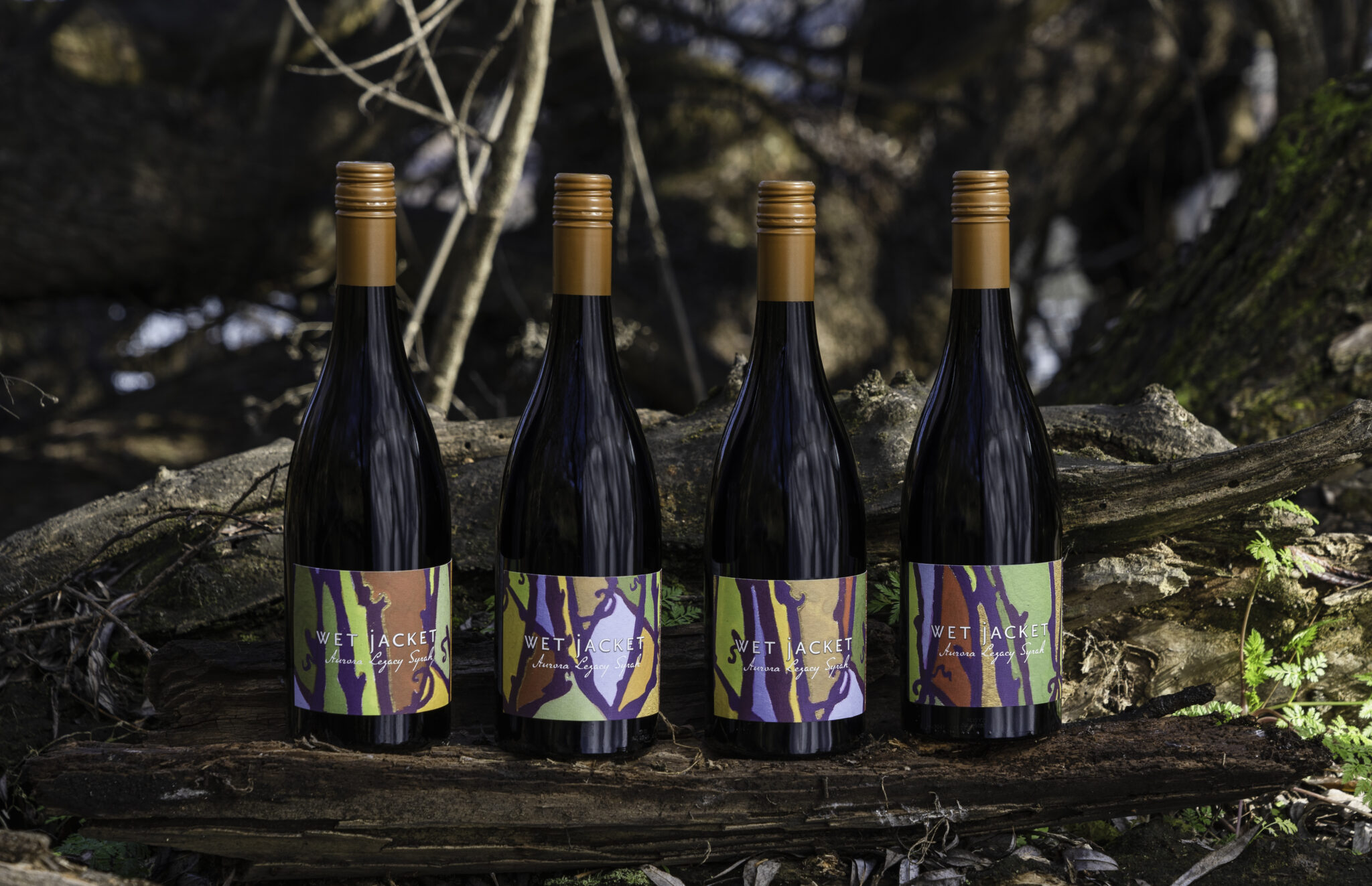 4 bottles - Landscape - Lake